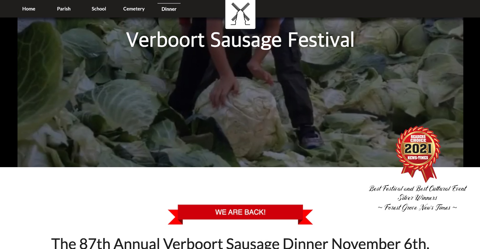 Sausage Dinner Verboort Sausage Festival in Verboort, Oregon